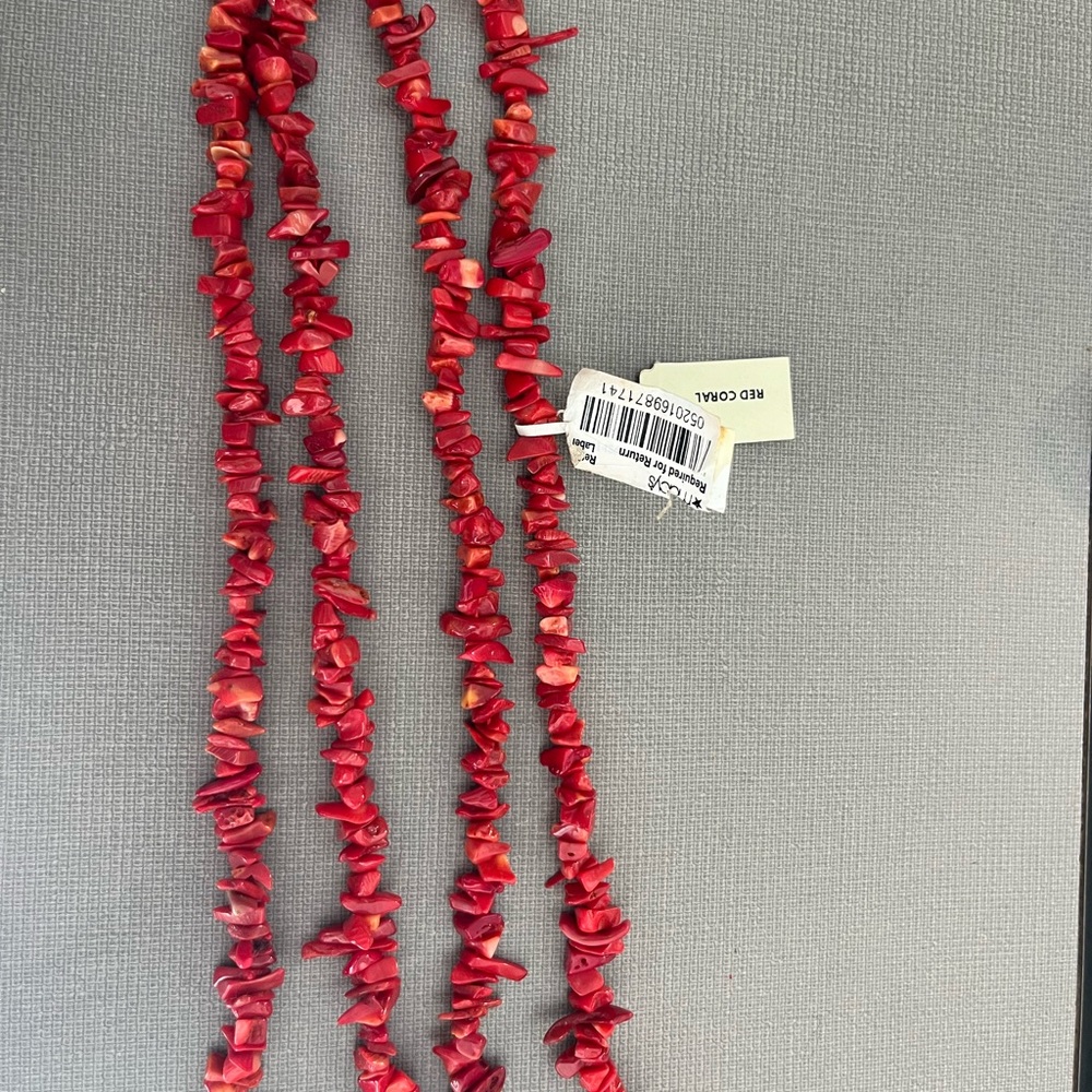 New Red coral necklace 19inches